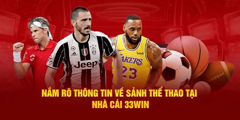 Nhiều bộ môn cung cấp kèo cược trong thể thao 33WIN